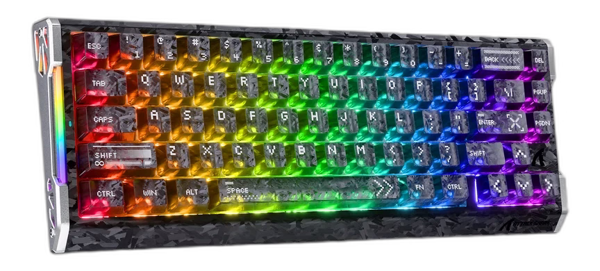 ATTACK SHARK R68 HE Wired RGB Rapid Trigger Magnetic Gaming Keyboard - Carbon Fiber Ink Shade