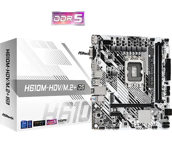 ASRock H610M D5 Intel LGA 1700 DDR5 Motherboard