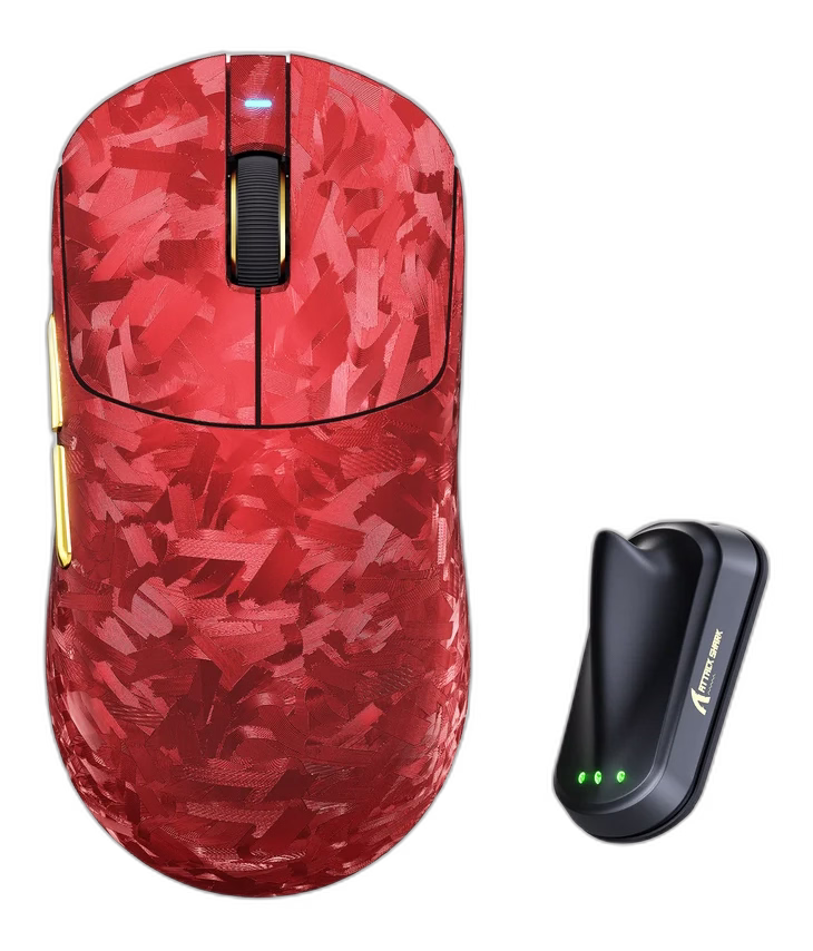 ATTACK SHARK X6 Tri-Mode Wireless Gaming Mouse with Magnetic Charging Dock - Black