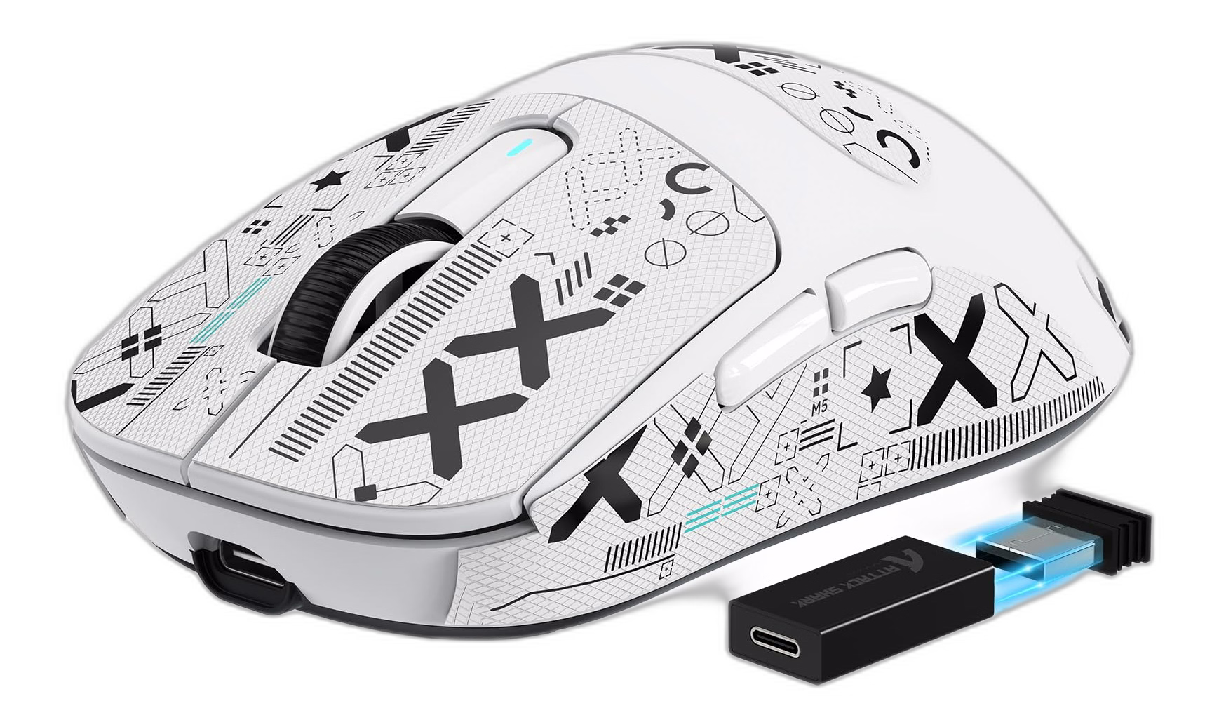 ATTACK SHARK R5 Ultra 8K Carbon Fiber Wireless Gaming Mouse - Red
